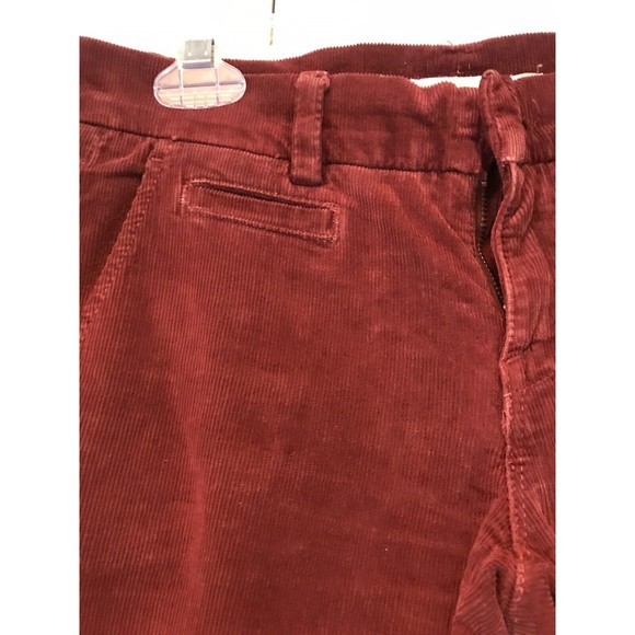VINCE Rust Red Corduroy Straight Leg Pants Super Soft Fine Stretch sz 24 - Picture 2 of 10